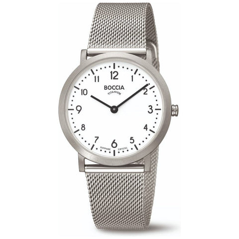 3335-03 3 Slim Collection Stainless Steel Mesh Band Quartz Elegant Design Water Resistant