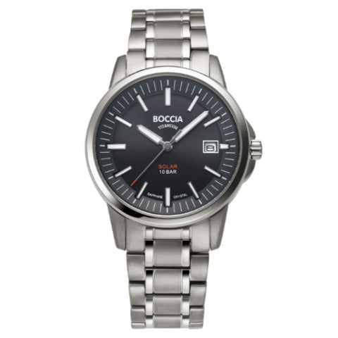 364304 BOCCIA TITANIUM QT Classic Collection Men's Bracelet Watch Stylish Design Lightweight Titanium Water Resistant