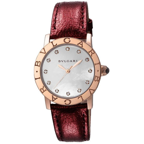 BVLGARI BBLP33WGLC11/12/X Watch - Women's Leather Belt, Parallel Import, 2-Year Warranty