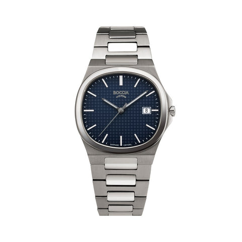 3657-02 2 BOCCIA TITANIUM Quartz Watch Stainless Steel Bracelet Lightweight Elegant Design