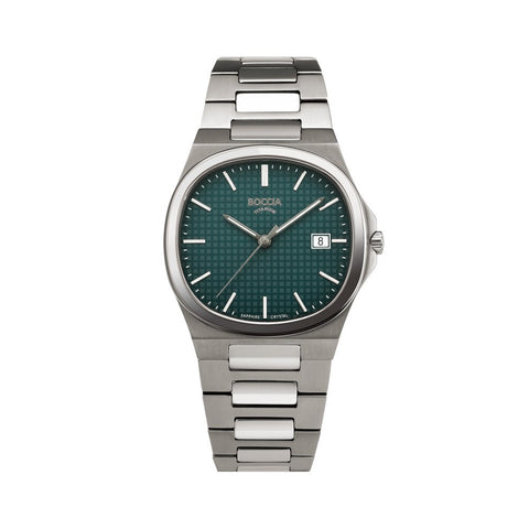 3657-03 3 BOCCIA TITANIUM Quartz Watch - Stainless Steel Bracelet - Sleek Design - Water Resistant - Lightweight Comfort