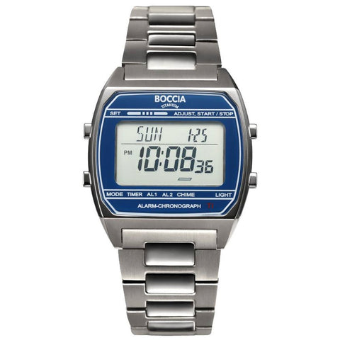 3738-06 6 Basic Digital Collection Stylish SS Strap Quartz Water Resistant Lightweight Design