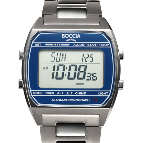 3738-06 6 Basic Digital Collection Stylish SS Strap Quartz Water Resistant Lightweight Design