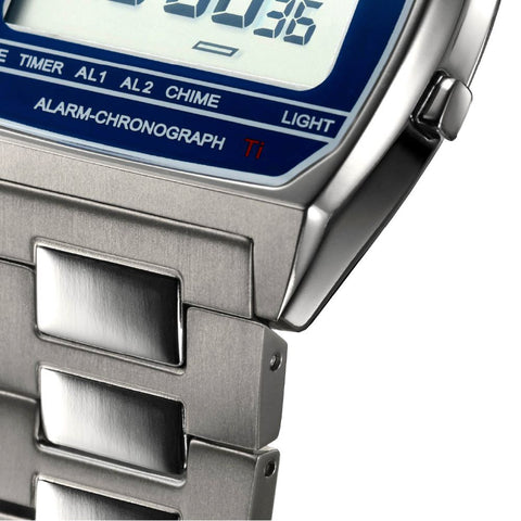 3738-06 6 Basic Digital Collection Stylish SS Strap Quartz Water Resistant Lightweight Design