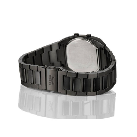 3738-07 7 Basic Digital Collection Full Titanium Band Quartz Watch Water Resistant Lightweight Elegant Design