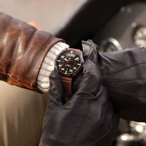 Hamilton H64605531 Watch - Khaki Aviation Day Date Auto (Image 10)