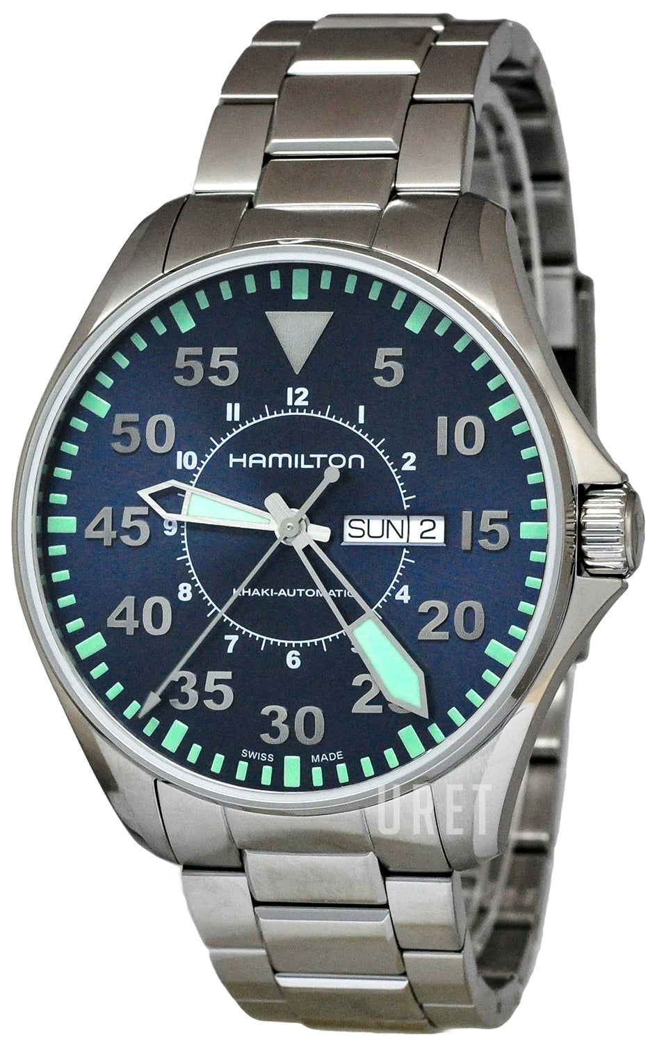 Hamilton H64715145 Watch - Khaki Aviation Pilot Day Date Auto (Image 3)