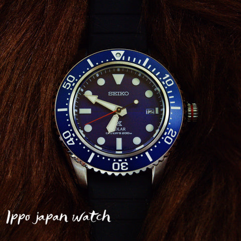 Seiko Prospex Solar SBDJ055 SNE593P1  Blue Dial Silicone Men's Watch