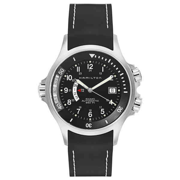 Hamilton H77615333 Watch - Khaki Navy GMT Auto (Image 3)