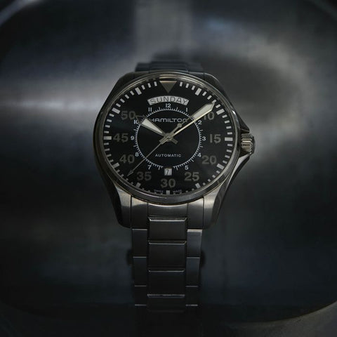 Hamilton H64615135 Watch - Khaki Aviation Pilot Day Date Auto (Image 4)