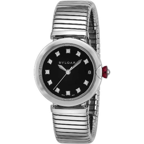 BVLGARI LVCEA Tubogas Black Parallel Import 2-Year Warranty LU33BSSD/11.T