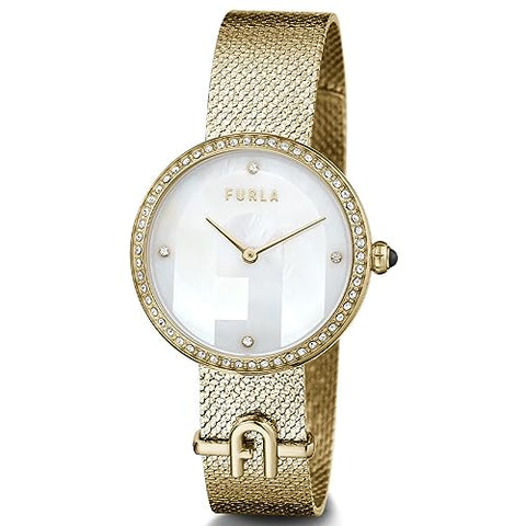 FURLA WW00022001L2 Watch - Small Logo Handbag with 2 Year Warranty Elegant White Design Premium Quality Materials