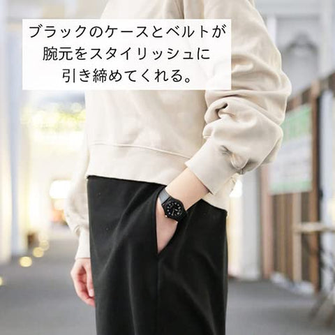 SUN FLAME 20G1363-W Quartz Black Round Watch