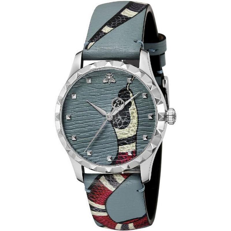 GUCCI YA1264080 Watch - Unisex Leather Belt Watch Parallel Import with 2-Year Warranty
