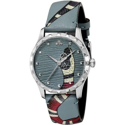 GUCCI YA1264080 Watch - Unisex Leather Belt Watch Parallel Import with 2-Year Warranty