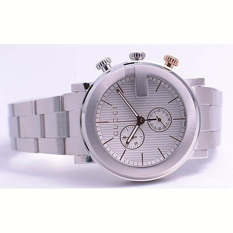 GUCCI G-Chrono White with 2-Year Warranty YA101360 [Parallel Import]
