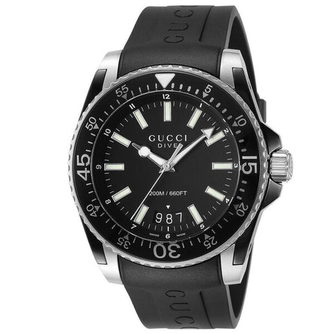 GUCCI Dive 2-Year Warranty Black YA136204A [Parallel Import]