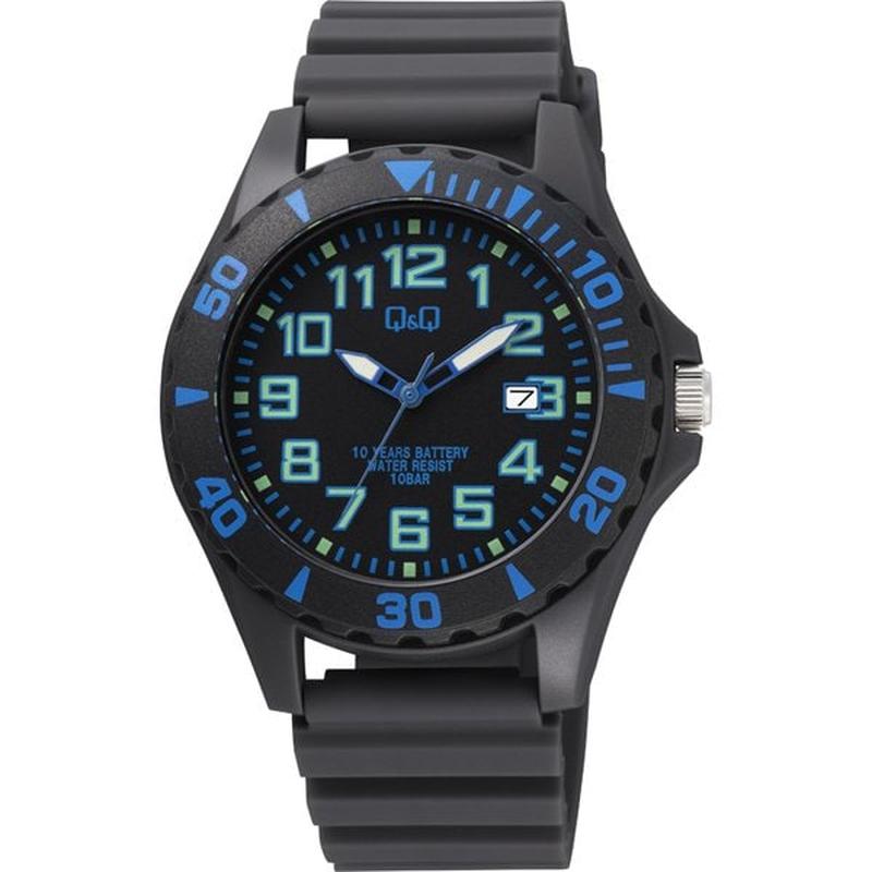 CITIZEN A22A-005VK Watch - Q&Q Analog Watch with 10-Year Battery Life, 10 ATM Waterproof, Date Function, Urethane Band