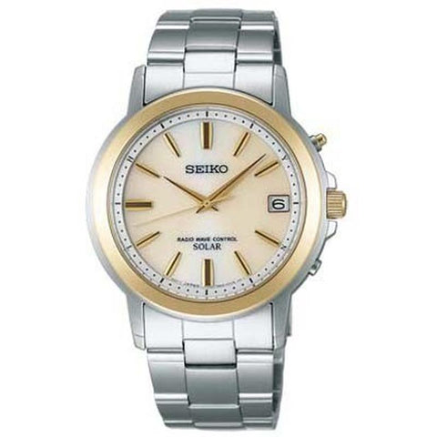 SEIKO SBTM170 Watch - Men's Solar Radio Wave Watch - Silver