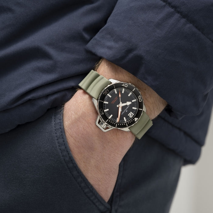 Hamilton H77455330 Watch - Khaki Navy Openwater Auto (Image 3)