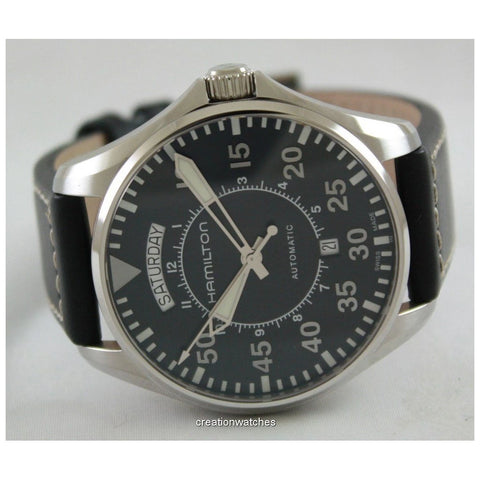 Hamilton H64615735 Watch - Khaki Aviation Pilot Day Date Auto