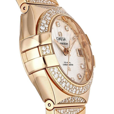 Omega Constellation Co-Axial Chronometer Ladies' Watch with Metal Bracelet, Parallel Import, 5-Year Warranty, Model Number 123.55.27.20.55.003