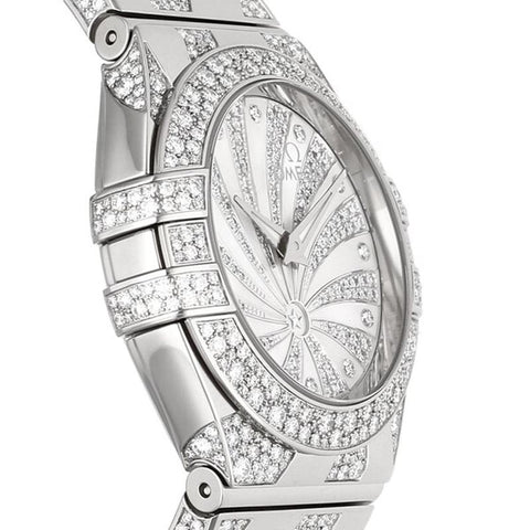 Omega Constellation Quartz Ladies' Watch with Metal Bracelet, Parallel Import, 5-Year Warranty, Model Number: 123.55.27.60.55.012