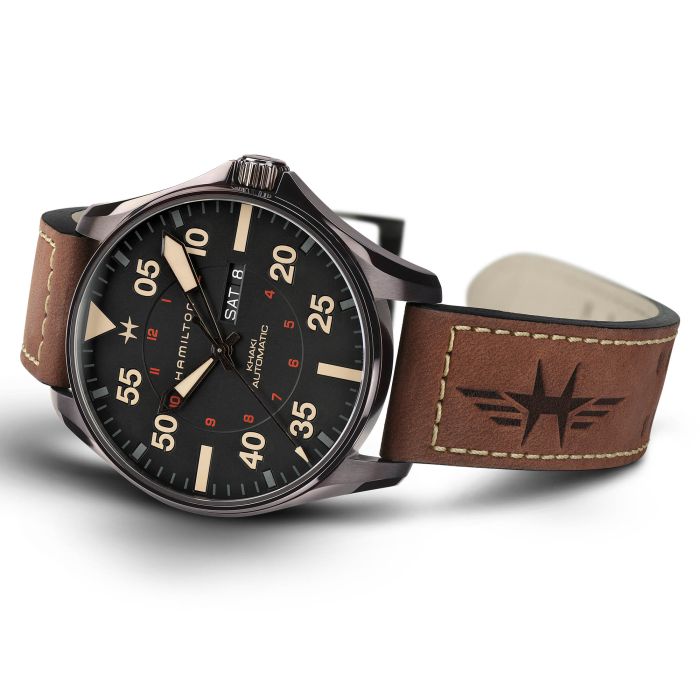 Hamilton H64705531 Watch - Khaki Aviation Pilot Day Date Auto (Image 3)