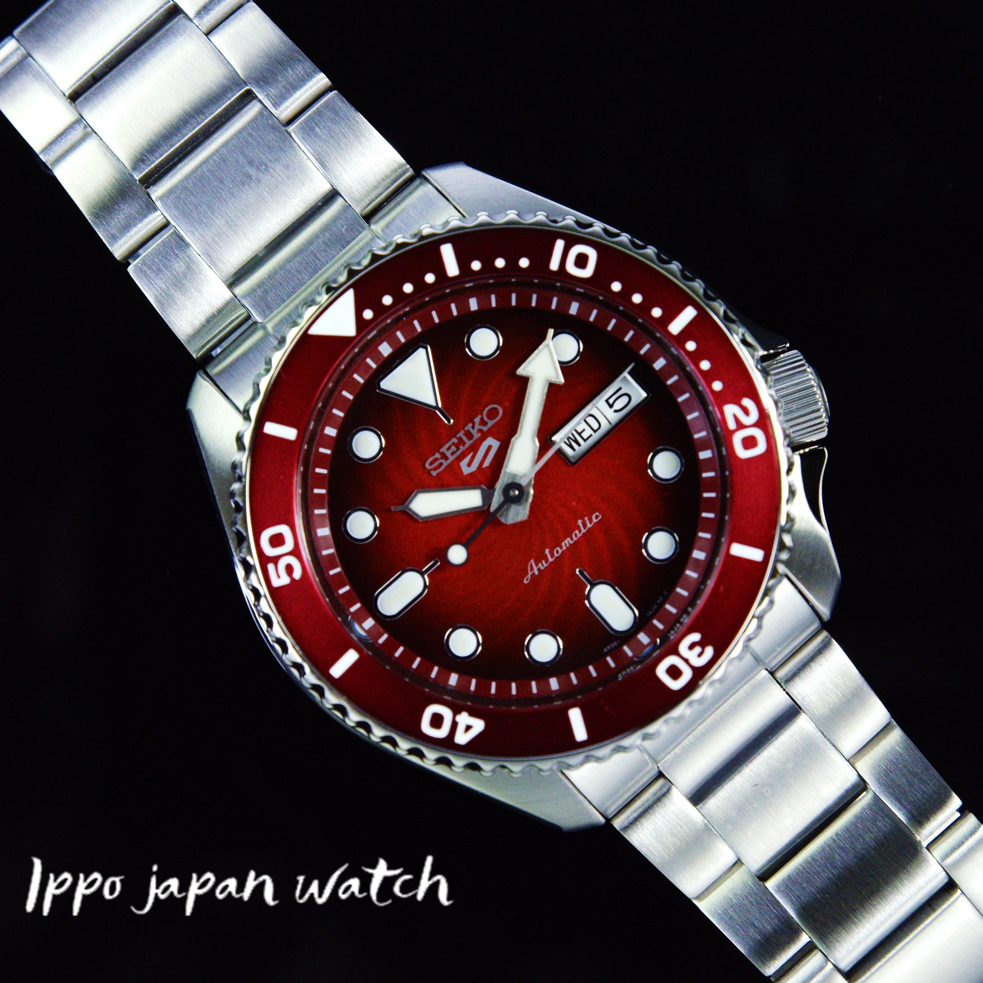 IPPO JAPAN WATCH SRPK63K1 WATCH - SEIKO 5 SPORTS MECHANICAL RED DIAL WATCH 国際版 (Image 2)