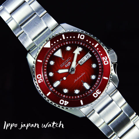 IPPO JAPAN WATCH SRPK63K1 WATCH - SEIKO 5 SPORTS MECHANICAL RED DIAL WATCH 国際版 (Image 2)