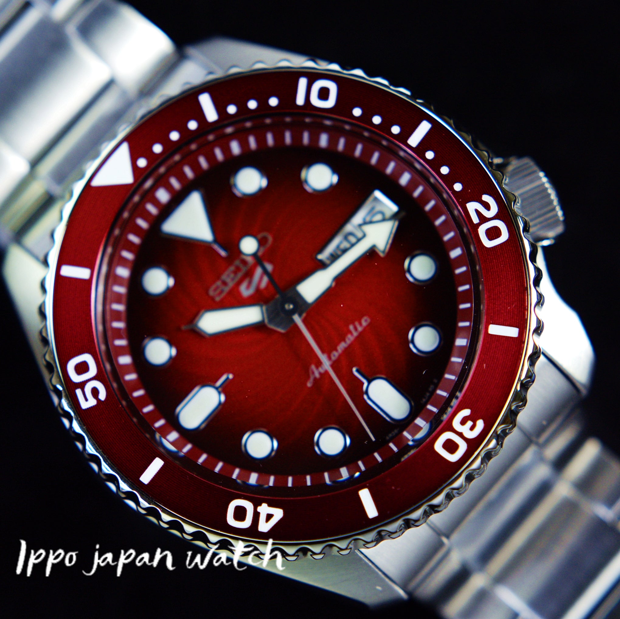IPPO JAPAN WATCH SRPK63K1 WATCH - SEIKO 5 SPORTS MECHANICAL RED DIAL WATCH 国際版 (Image 3)