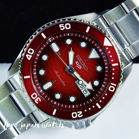 IPPO JAPAN WATCH SRPK63K1 WATCH - SEIKO 5 SPORTS MECHANICAL RED DIAL WATCH 国際版 (Image 5)