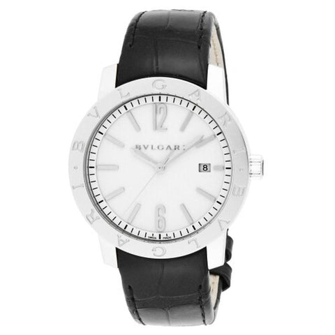 BVLGARI Men's BVLGARI BVLGARI White Automatic Watch 2-Year Warranty BB41WSLD