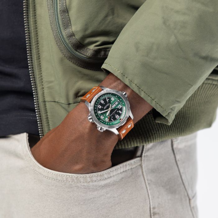 Hamilton H77735560 Khaki Aviation X-Wind Day Date Auto – IPPO