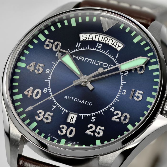 Hamilton H64615545 Watch - Khaki Aviation Pilot Day Date Auto (Image 3)