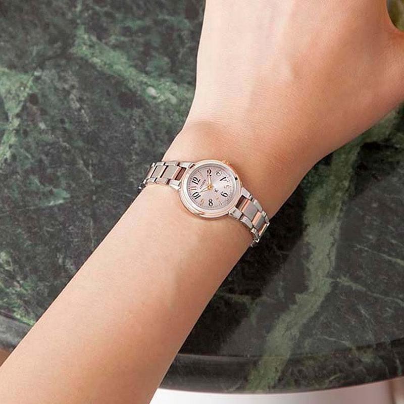 CITIZEN ES9434-53X Watch - Women's xC Eco-Drive Radio-Controlled Stainless Steel Line Happy Flight Series Watch (Image 5)