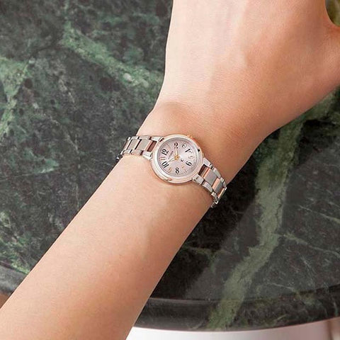 CITIZEN ES9434-53X Watch - Women's xC Eco-Drive Radio-Controlled Stainless Steel Line Happy Flight Series Watch (Image 5)