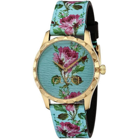 GUCCI YA1264085 Watch - G-Timeless Turquoise Watch with 2-Year Warranty [Parallel Import]