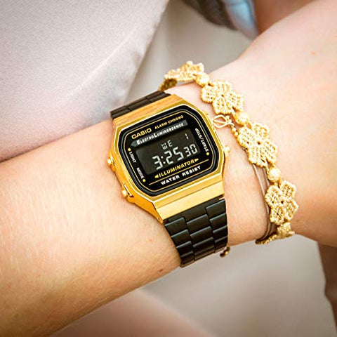 CASIO Collection A168WEGB-1B Retro Gold Watch