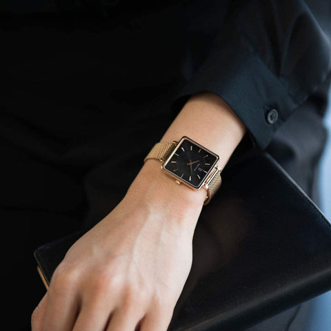 PIERRE LANNIER P008F938 Square Black Dial Women's Watch