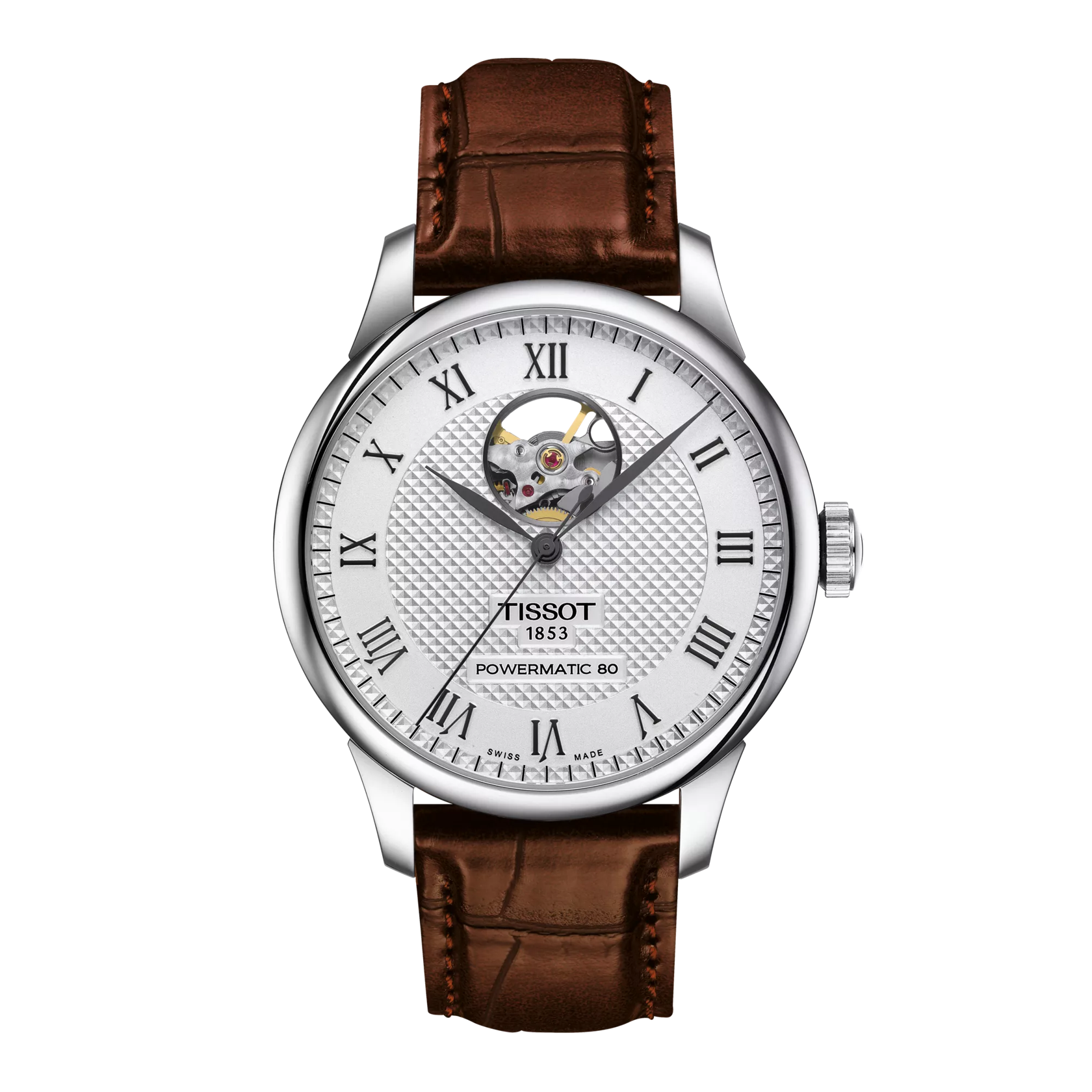 TISSOT T006.407.16.033.01 Watch - Swiss Automatic Stainless Steel Water Resistant Leather Strap (Image 10)