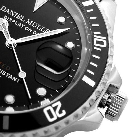DANIEL MULLER DM-2018BK Stainless Steel Diver's Watch