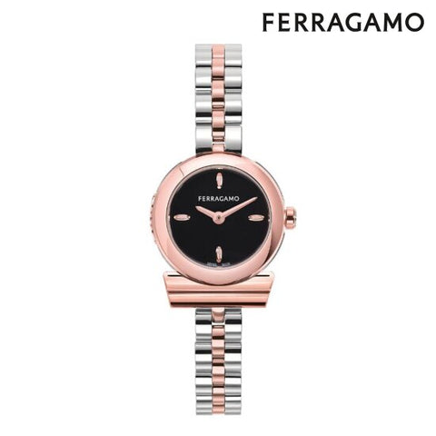 SALVATORE FERRAGAMO SFKK01623 GANCINI Black Leather Wallet with 2