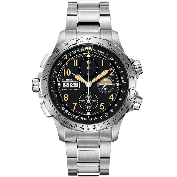 Hamilton H77796135 Watch - Khaki Aviation X Wind Day Date Auto Chrono LIMITED EDITION