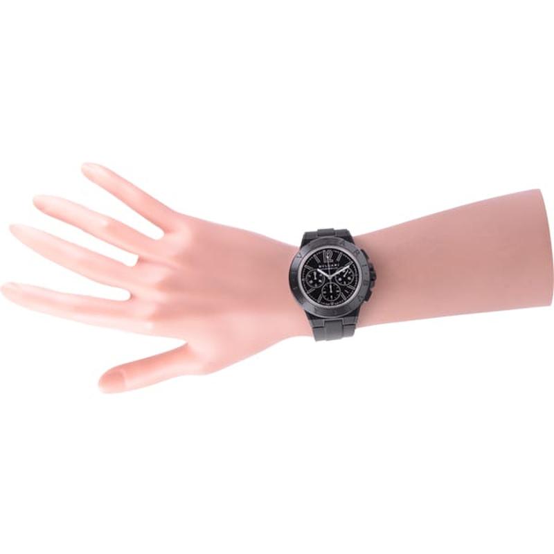 BVLGARI DG42BSMCVDCH Watch - Men's Diagono Magnesium Black Parallel Import with 2-Year Warranty (Image 5)