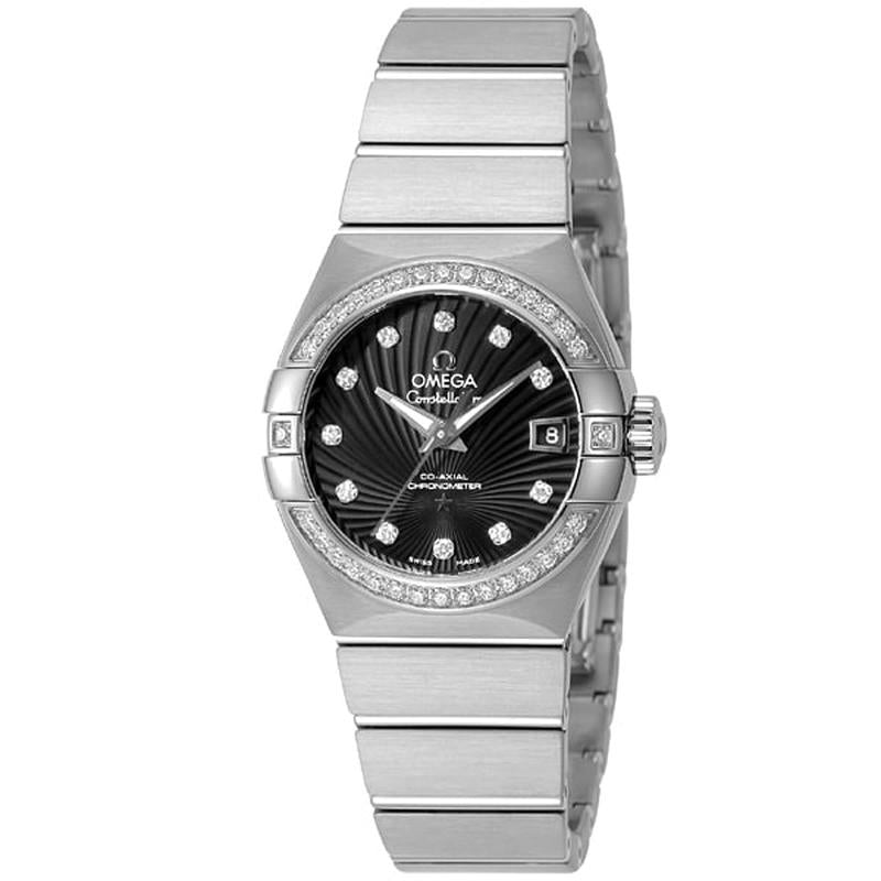 OMEGA 123.15.27.20.51.001 Watch - Ladies Omega Constellation CO-AXIAL Black Parallel Import 5-Year Warranty