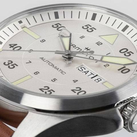 Hamilton H64635550 Watch - Khaki Aviation Pilot Day Date Auto (Image 5)