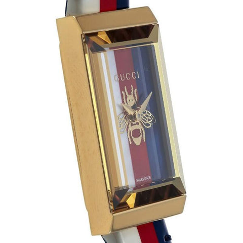 GUCCI G-Frame Red Watch with 2-Year Warranty YA147409 [Parallel Import]