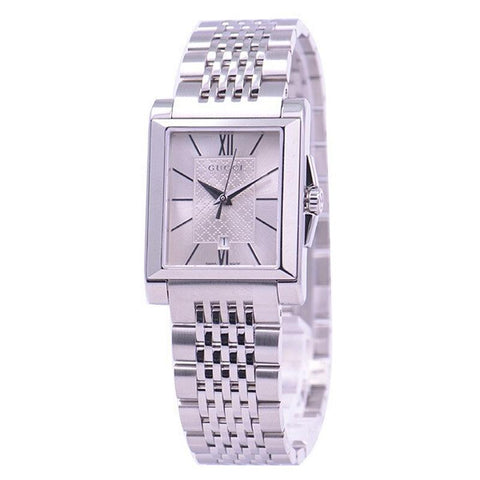 GUCCI Rectangle 2-Year Warranty Silver YA138501 [Parallel Import]