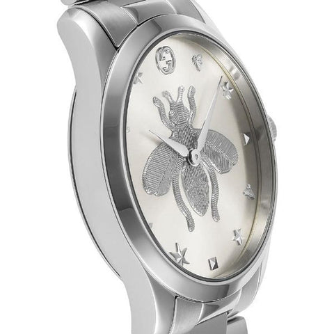 GUCCI G-Timeless Silver Watch with 2-Year Warranty YA1264126 [Parallel Import]